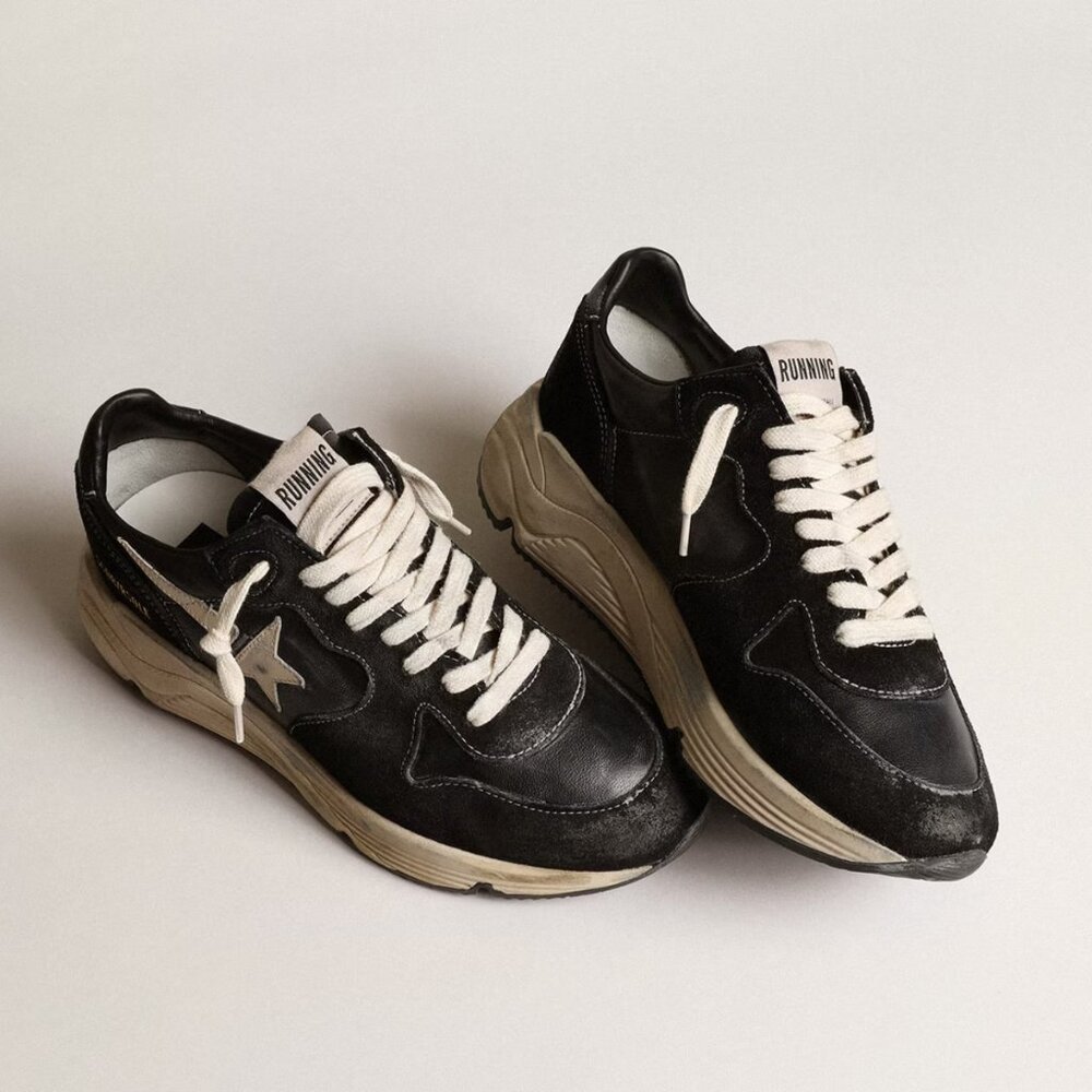 Golden Goose Running Sole Sneakers Black NEW